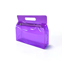 Sacs à fermeture éclair personnalisés en PVC, multicolores, durables, réutilisables, imperméables, sur le thème du salon, pour l'emballage cosmétique