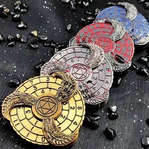 Newest Hot Style Cool Coin Fingertip Rotating Metal Dice for DND RPG Game