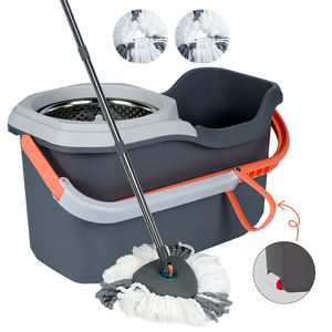 HOLAMOPA - Sistema de Limpieza de Pisos Portátil con Cubo Giratorio y Mango Extensible, Microfibra Resistente - Product Image 1