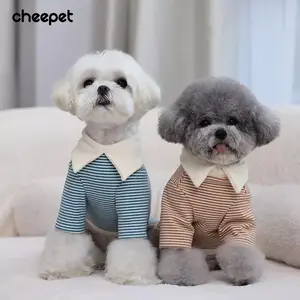 秋冬猫服装条纹狗设计师服装宠物运动衫保暖冬季宠物狗服装中小型