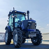 Tracteur agricole lourd 90 CV 4x4 diesel avec cabine fermée, certifié CE, pour l'exportation