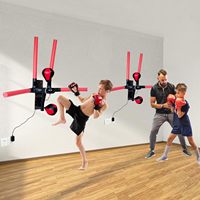 Wellshow Sport Boxe Speed Bag avec barre de réaction 4 Boxe Spinning Bar 2 Reflex Bag Wall Mounted Boxing Speed Trainer