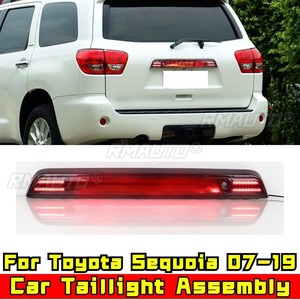 ไฟเบรกหลังแบบเจาะแผ่นสำหรับ Toyota Sequoia ปี 2007-2019 ไฟท้ายตกแต่ง อุปกรณ์ตกแต่งรถยนต์ - Product Image 1