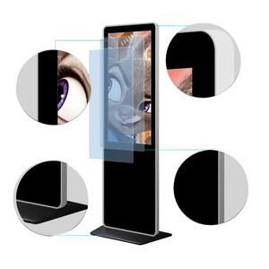 Écran LED sur pied 1080p Full HD interactif tactile pour affichage numérique avec haut-parleur intégré, boîtier noir - Product Image 4