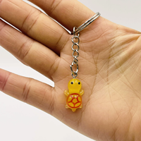 Porte-clés tortue en acrylique lumineux multicolore, breloque de sac, pendentif souvenir, mini bibelots, petits animaux marins, tortue