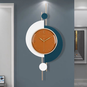 Modern Geometric <b>Wall</b> <b>Clock</b> 6Cm Single Face Battery Powered For Home Living Room <b>Decor</b> - Product Image 2