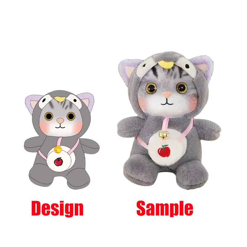 Grosir kustom boneka hewan mewah lucu mainan lembut bahan boneka & bahan mewah dan ukuran kustom mainan boneka mainan hewan untuk anak-anak