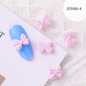 100 pièces été Kawaii nœud papillon Nail Art charmes belle fée résine ruban nœud Nail Art décoration Flatback nœud papillon manucure pièces - Product Image 2