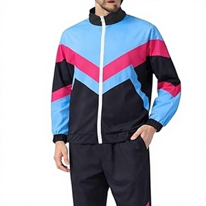 ชุดวอร์มผู้ชายแบบ Color Blocking แขนยาว ซิปหน้า สไตล์สปอร์ต ผลิตจากโพลีเอสเตอร์ผสมคอตตอน ระบายอากาศได้ดี ทรงปกติ เหมาะสำหรับใส่ในฤดูใบไม้ผลิ - Product Image 3