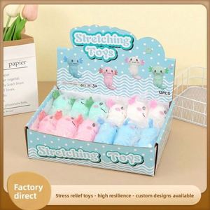 Jouet anti-stress créatif en caoutchouc, adorable salamandre à presser, cadeau pour enfants, jouet à presser à la main, petit jouet à rebond lent, axolotls - Product Image 2