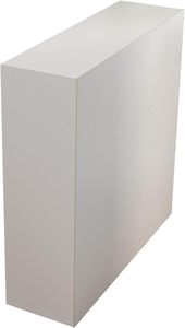 OUHAN Librería 9-Cube-Estantería abierta de madera de <span class=keywords><strong>3</strong></span> <span class=keywords><strong>niveles</strong></span> de piso a techo para el hogar y la Oficina, vitrina, Blanco cálido - Product Image 2