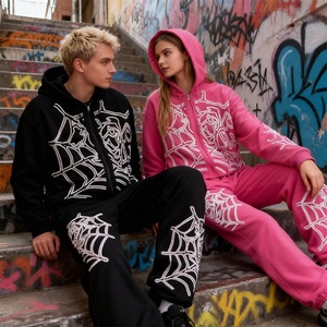 Oferta Caliente: Chándales de Invierno Estilo Americano Streetwear de Alto Gramaje con Estampado Gráfico 3D Bordado Personalizado y Sudadera con Capucha con Cordón Oversize - Product Image 2