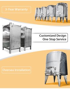 ถังหมักไวน์สแตนเลสขนาด 2000 ลิตร/20 ฮีลิตร พร้อมมอเตอร์ PLC และระบบควบคุมอุณหภูมิและความดันอัตโนมัติสำหรับโรงกลั่นไวน์ - Product Image 5