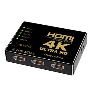 SY 5x1 puerto 4k @ 30Hz HDMI Switch <span class=keywords><strong>Box</strong></span> Negro PVC Cartón Chapado en oro Cable de alimentación Black <span class=keywords><strong>Tv</strong></span> <span class=keywords><strong>Box</strong></span> <span class=keywords><strong>Aoc</strong></span> Monitor Stock Monitor Pc Computer - Product Image 1