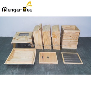 Nouvelle ruche nationale britannique WBC avec construction en bois de sapin à 3 couches, grille d'exclusion de reine et couvercle métallique - Product Image 3