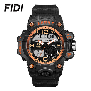 Relojes luminosos digitales LED de estilo de noticias multifunción <span class=keywords><strong>para</strong></span> hombres <span class=keywords><strong>Reloj</strong></span> de pulsera digital deportivo a prueba de agua - Product Image 3