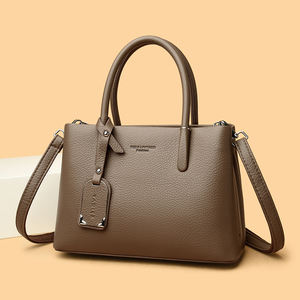 Nouveau sac à main pour femmes en cuir PU de style Preppy de luxe à la mode de bonne qualité sac fourre-tout à bandoulière Portable pour dames et filles - Product Image 4