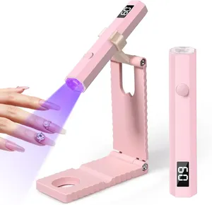 Kit Lampe à Ongles UV/LED Sans Fil Portable avec Support, Écran LCD, Rechargeable USB, Séchoir à Gel pour un Séchage Rapide - Product Image 1
