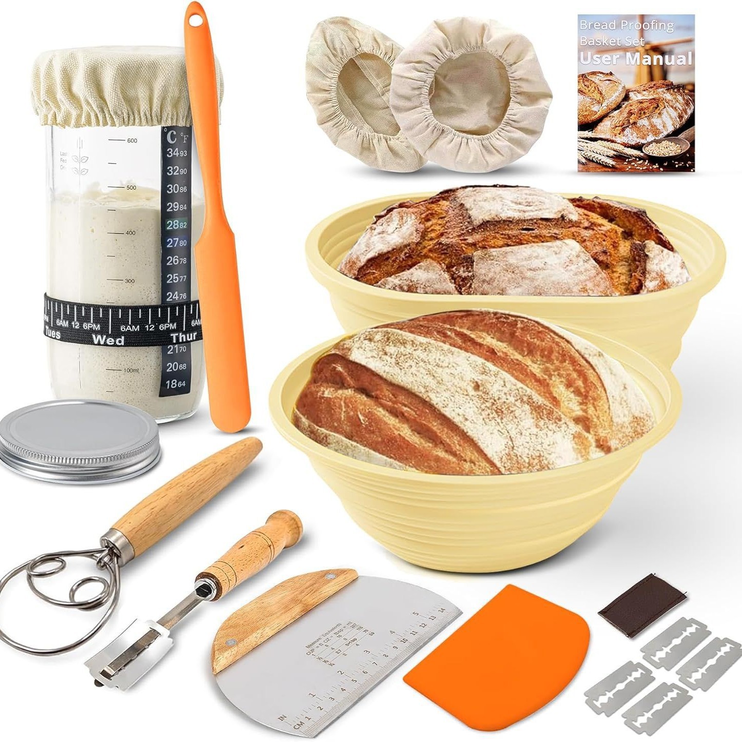 yellow-Fermentation basket set 2
