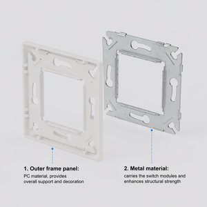 Plaque frontale Enyoo/OEM type <span class=keywords><strong>France</strong></span> EYFP-FR03 pour tailles 45x45/45x22.5 et 80x80mm pour applications réseau/téléphonie/télévision - Product Image 5
