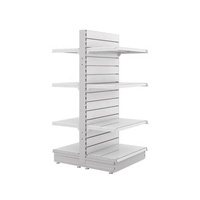 Étagères de présentation métalliques double face en acier, rayonnages modernes empilables pour supermarchés, gondoles de magasin d'alimentation