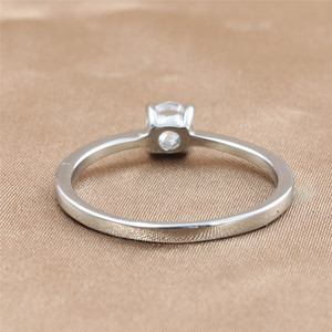 Anillo de boda de acero inoxidable yunnique, anillo de piedras preciosas geométricas retro plateadas para mujer 24099 - Product Image 2