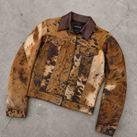 Blouson Bomber de Motard en Cuir PU Imprimé Animaux de la Ferme, Style Streetwear, Zippé, de Luxe, Personnalisé, pour Homme