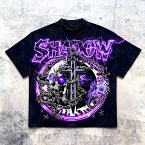 Camiseta Oversize Boxy de Hombre con Estampado Gráfico Streetwear, Estilo Hombro Caído, Lavado Ácido, Impresión DTG, Gran Venta 2026 - Product Image 1