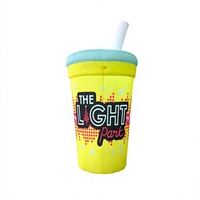 Bouteille Gonflable Publicitaire Personnalisée pour Décoration Commerciale, Modèle de Gobelet à Jus d'Orange Gonflable avec Lumière LED