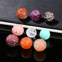 JD Gems DIY Forme de boule style animal Pierre de lune orange naturelle Fluorite Obsidienne argentée Météorite Cristal de quartz naturel