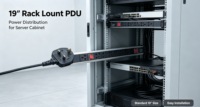 PDU de rack 19 pouces, 8 prises 16A 4000W, multiprise avec barre de cuivre intégrée, prises EU/UK en option, prise en charge OEM