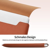 Housse d'ordinateur portable personnalisée pour le travail et les voyages urbains, sac de protection pour ordinateur portable en cuir PU, 14/13,3 pouces, housse magnétique pour ordinateur portable, tapis de souris