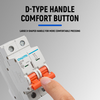 Interruptor Automático Miniatura LONGTAI DZ47-63 2P C 6kA 400V AC, Material PA66, Certificado CE, Montaje en Riel DIN, 50/60Hz, Venta al Por Mayor OEM