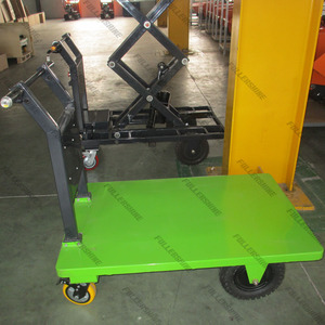 Carro de mano plegable de metal resistente de energía eléctrica Carro de plataforma de acero con asa - Product Image 4