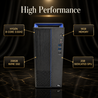 Rakitan Lengkap PC Kantor Siap Pakai Custom OEM Hygon 3350 3.0GHz 8 Core 16GB 256G NVME SSD 2GB Grafis Independen Kabinet 15L