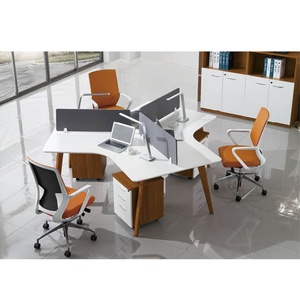 Modern 3-Seater <b>Computer</b> Desk Convertible Modular Office <b>Workstation</b> for Home School Apartment or Outdoor Use Easy Assembly - Product Image 1