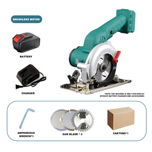 Scie à plongée sans fil 110 mm pour le travail du bois, scie circulaire à plongée sur rail, machine à couper le bois - Product Image 1
