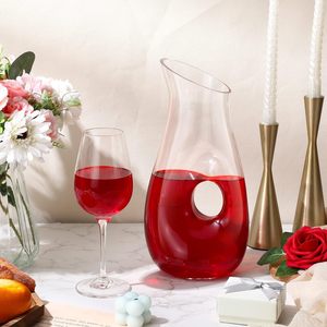Échantillon Gratuit - Carafe Décanteur à Vin Moderne de Luxe en Verre Transparent Épais de Haute Qualité, Forme Diamant, Soufflée à la Main, 1500 ml - Product Image 6