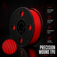 Filament d'imprimante 3D TPU 1,75 mm 1 kg, TPU 95A, flexible, élastique, haute résistance à l'abrasion, impression 3D FDM, découpe à 210°C