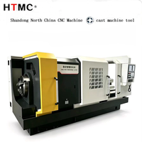 Tour à fileter CNC QK1335, alésage de broche de 360 mm, robuste, pour le tournage de filetages de tuyaux de grand diamètre dans le secteur pétrolier