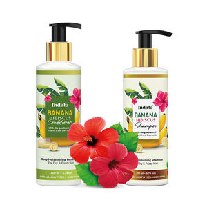Champú y Acondicionador en Crema de Plátano e Hibisco de Alta Calidad, Anticaspa y Anticaída, Unisex, Hidratación Profunda para Cabello Seco y Encrespado - Product Image 4