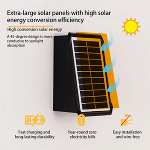 IP65 Waterproof Modern Decor Wall Mounted <strong>Solar</strong> Powered Garden <strong>Light</strong> ABS <strong>Deck</strong> LED with <strong>Light</strong> Sensor Dimmable Outdoor - Product Image 5