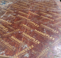 Kayu Lapis Film Merah Tahan Lama dengan Inti Kayu Pinus Poplar untuk Proyek Bekisting Konstruksi Beton