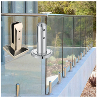 Spigots carrés étanches en acier inoxydable pour clôtures de piscine, balustrades de terrasse, garde-corps de piscine, système de garde-corps trempé