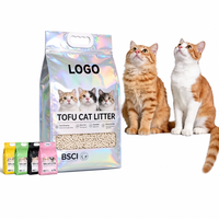 Litière pour chat en tofu écologique, à agglomération rapide, très absorbante, sans poussière, faible teneur en poussière, jetable aux toilettes, parfum café, en forme de bande
