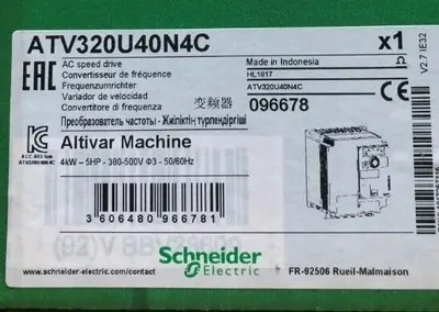 Convertidor de frecuencia ATV320U07N4C ATV320 0.75kW, nuevo original, 380V 3PH, un año de garantía