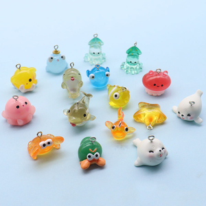 จี้เรซิ่นรูปสัตว์ทะเลสำหรับทำต่างหู สร้อยคอ เครื่องประดับ DIY ปลาโลมา ปลา ทำมือ พวงกุญแจ อุปกรณ์เสริม จี้ห้อย - Product Image 3