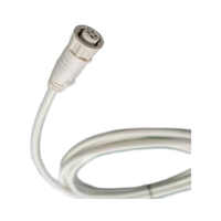 Konektor Saklar Daya Lampu LED Tahan Air M12 4pin Male Female dengan Kabel Abu-abu Putih untuk Penggunaan Luar Ruangan & Otomotif Tembaga PVC