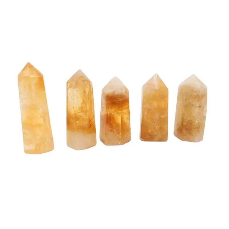 High Quality Natural Crystal Stones Folk Crafts Brazilian Citrine Crystal Quartz Point