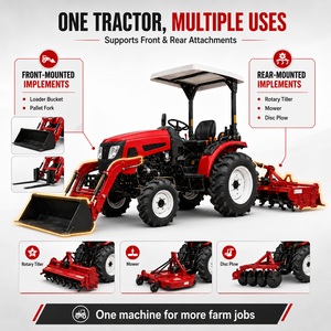 Segadora para Tractor EPA Eur V, 25HP, 4WD, Tractor Subcompacto para Granja, Tractor Cortacésped para Cortar Césped, Suministro de Fábrica - Product Image 4